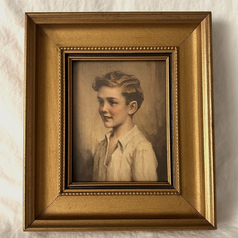 Vintage Charles Bosseron Chambers RICHARD Gold Wood Framed Print
